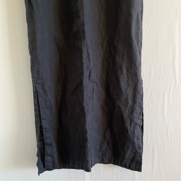 Black Linen Dress Size M - Picture 6 of 13